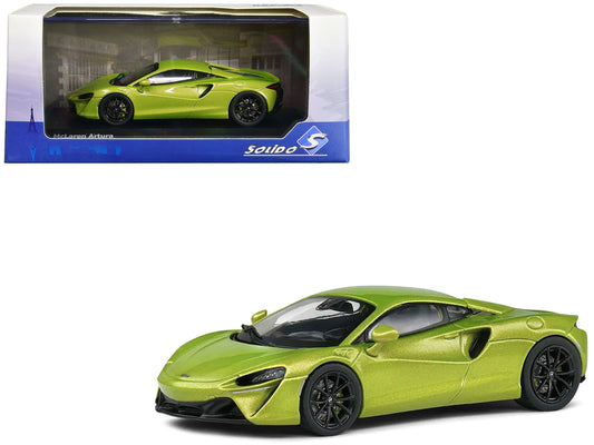 McLaren Artura Hybrid Supercar Light Green Metallic 1/43 Diecast Model Car by Solido-DiecastModeler.com
