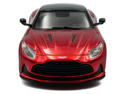 2023 Aston Martin DB12 Coupe Hyper Red Metallic with Black Top 1/43 Diecast Model Car by Solido