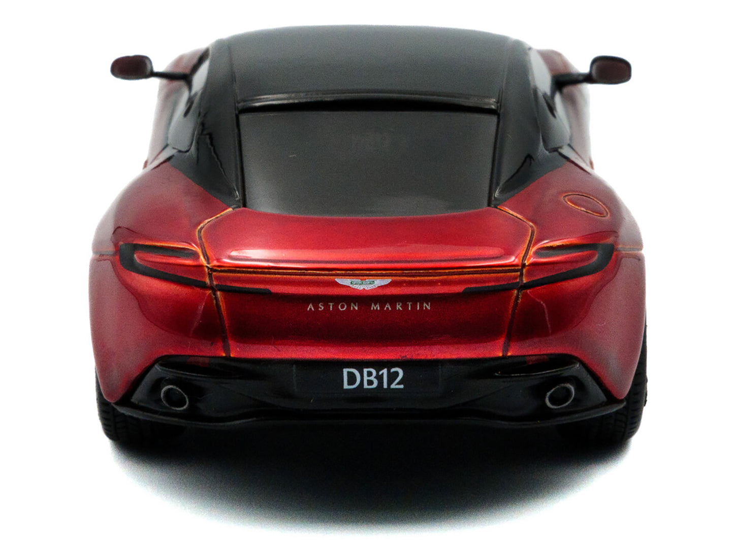 2023 Aston Martin DB12 Coupe Hyper Red Metallic with Black Top 1/43 Diecast Model Car by Solido
