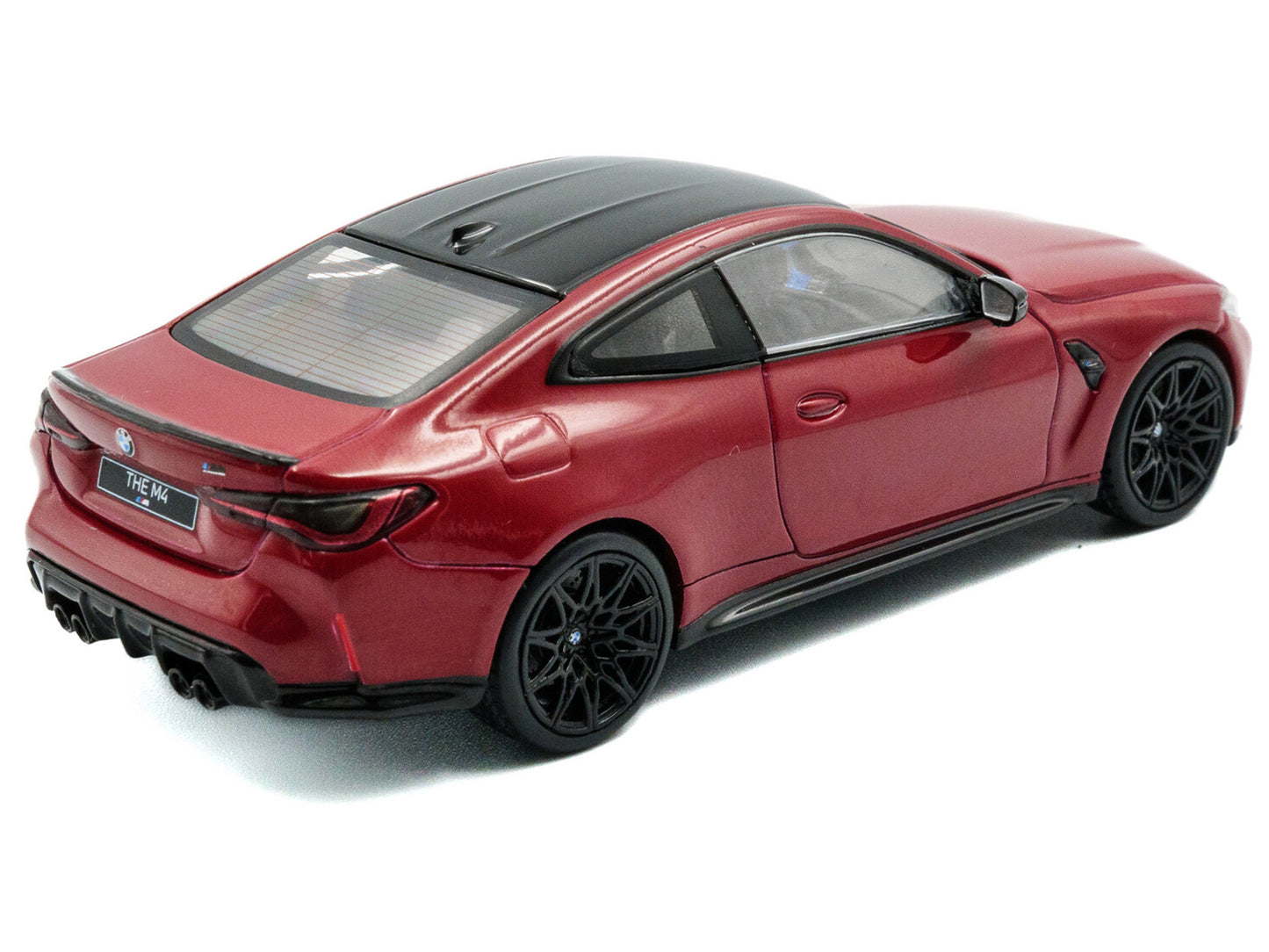2023 BMW M4 Competition (G82) Imola Red with Black Top 1/43 Diecast Model Car by Solido