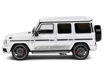 2022 Mercedes-Benz AMG G63 Diamond White Metallic with Graphics 1/43 Diecast Model Car by Solido