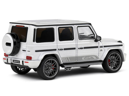 2022 Mercedes-Benz AMG G63 Diamond White Metallic with Graphics 1/43 Diecast Model Car by Solido