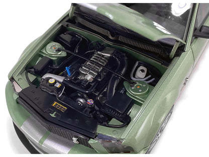 2007 Ford Shelby GT500 Lime Green Metallic with Silver Stripes "Shelby Collectibles" Series 1/18 Diecast Model Car by ACME