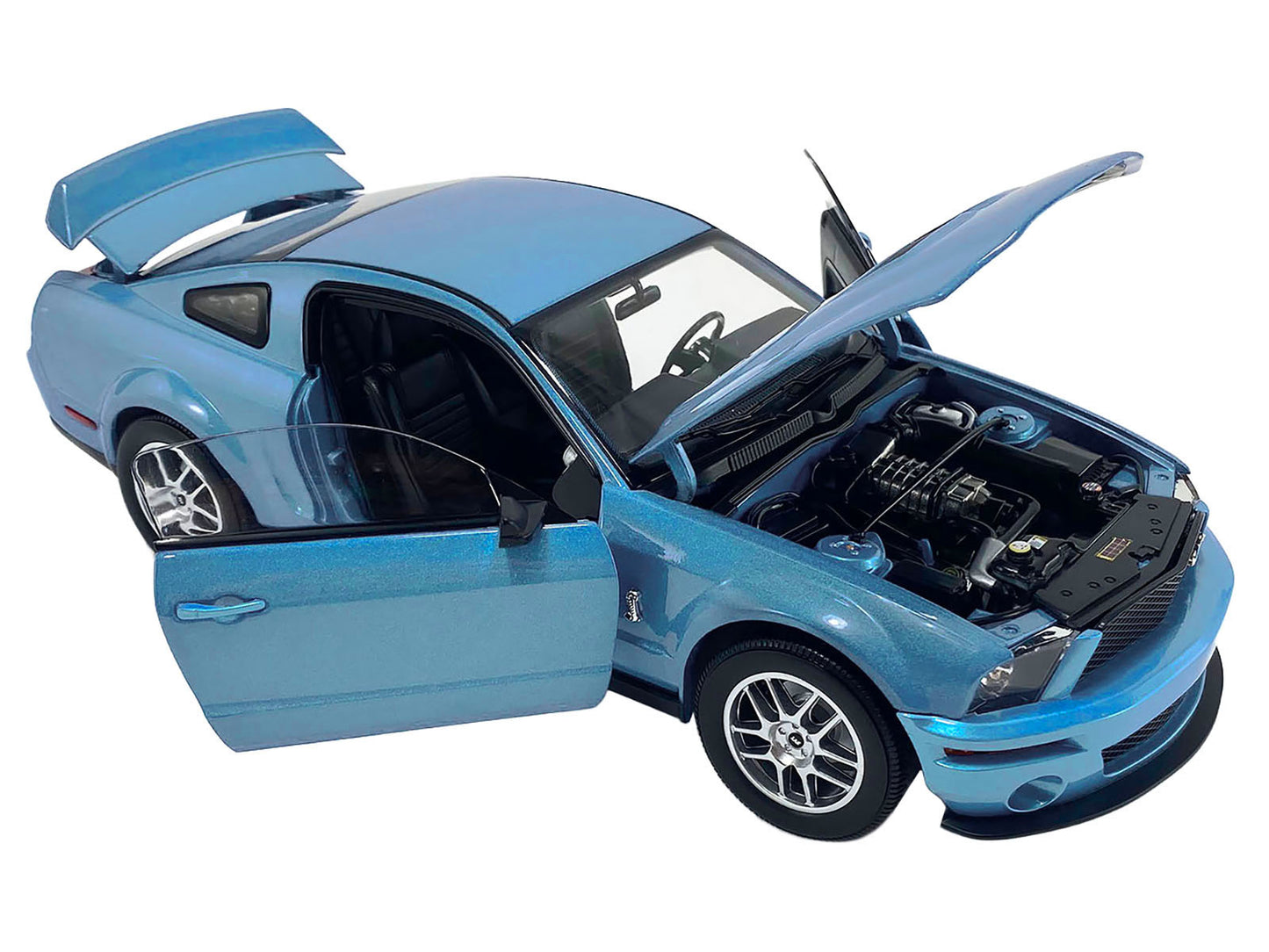 2007 Ford Shelby GT500 Windveil Blue Metallic "Shelby Collectibles" Series 1/18 Diecast Model Car by ACME