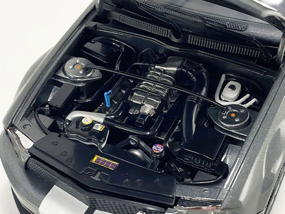 2007 Ford Shelby GT500 Alloy Gray Metallic with White Stripes "Shelby Collectibles" Series 1/18 Diecast Model Car by ACME