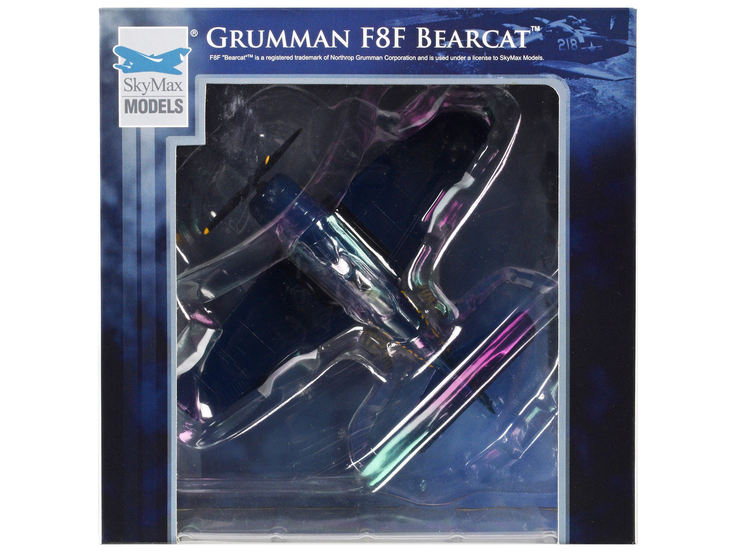 Grumman F8F Bearcat Fighter Aircraft "Blue Angels #2" (1946) United States Navy "SkyMax Models" Series 1/72 Diecast Model by Hobby Master-DiecastModeler.com