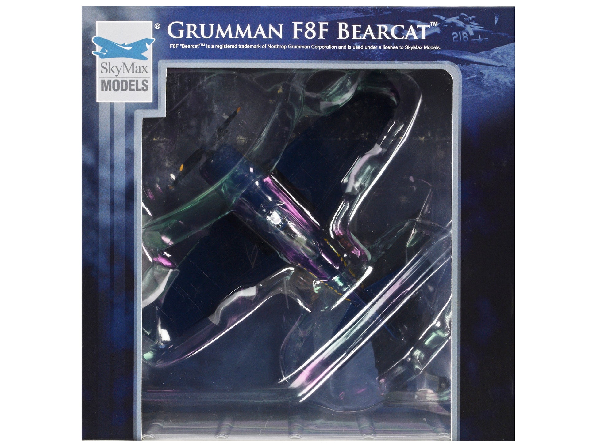 Grumman F8F Bearcat Fighter Aircraft "Blue Angels (#1-5 decals)" (1946) United States Navy "SkyMax Models" Series 1/72 Diecast Model by Hobby Master-DiecastModeler.com