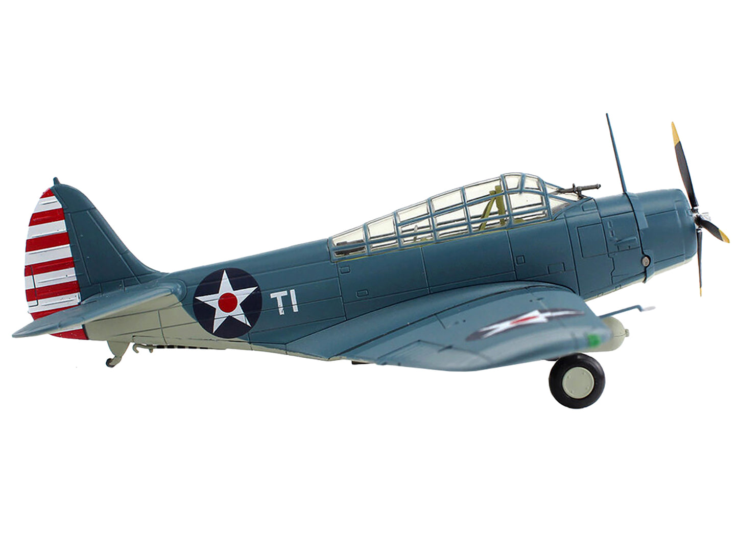 Douglas TBD-1 Devastator Bomber Aircraft "Lt. Cdr. James Brett VT-2 USS Lexington" (1942) United States Navy "SkyMax Models" Series 1/72 Diecast Model by Hobby Master-DiecastModeler.com