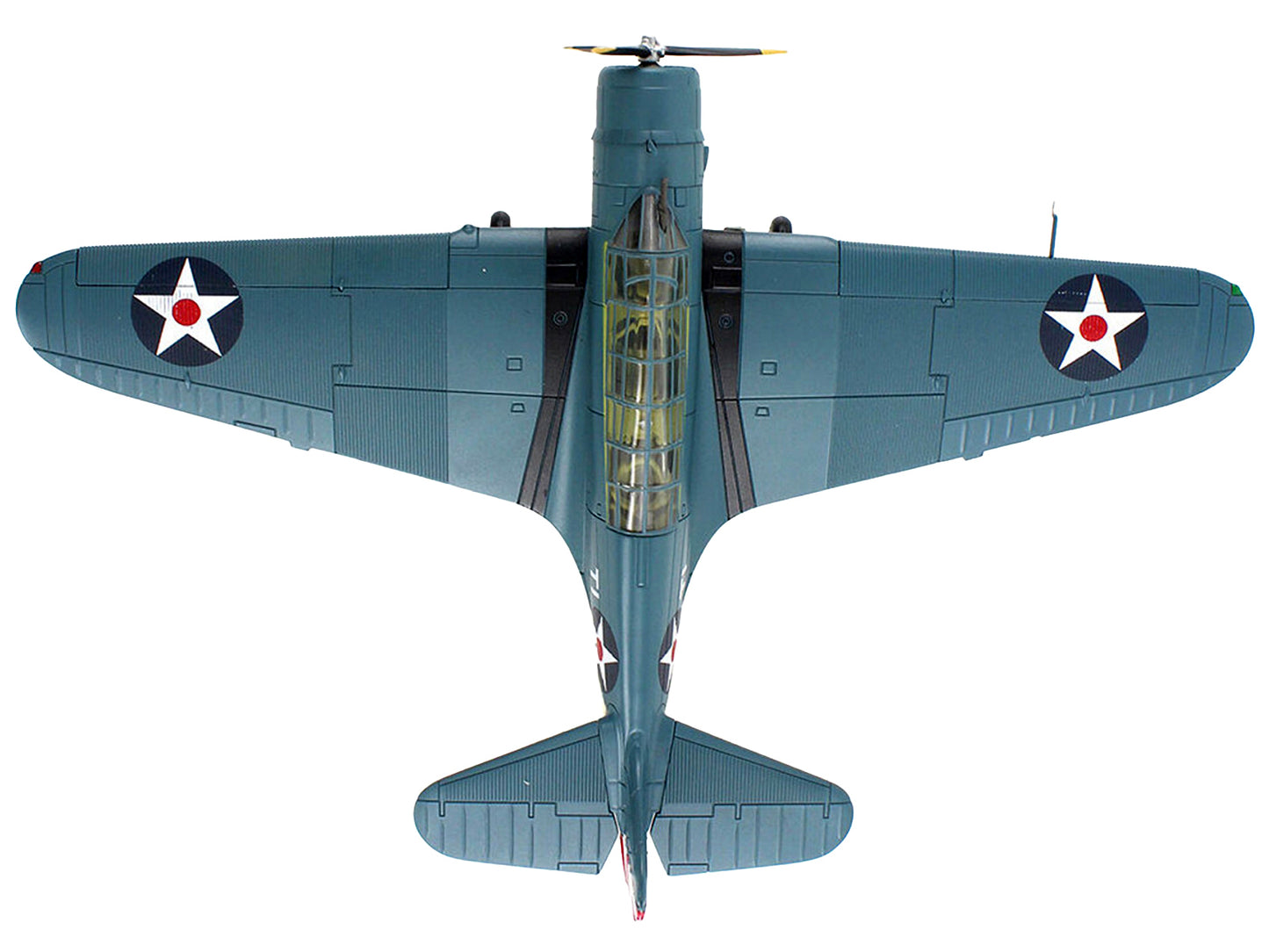 Douglas TBD-1 Devastator Bomber Aircraft "Lt. Cdr. James Brett VT-2 USS Lexington" (1942) United States Navy "SkyMax Models" Series 1/72 Diecast Model by Hobby Master-DiecastModeler.com