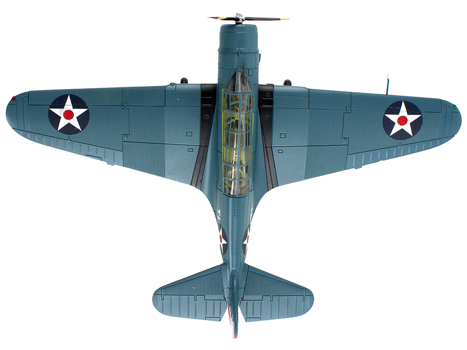 Douglas TBD-1 Devastator Bomber Aircraft "Lt. Cdr. James Brett VT-2 USS Lexington" (1942) United States Navy "SkyMax Models" Series 1/72 Diecast Model by Hobby Master-DiecastModeler.com
