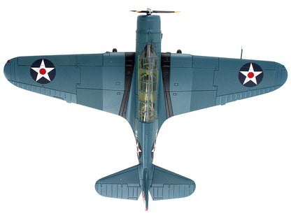 Douglas TBD-1 Devastator Bomber Aircraft "Lt. Cdr. James Brett VT-2 USS Lexington" (1942) United States Navy "SkyMax Models" Series 1/72 Diecast Model by Hobby Master-DiecastModeler.com