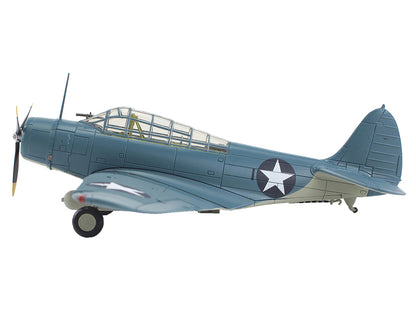 Douglas TBD-1 Devastator Bomber Aircraft "Battle of Midway Lt Cdr EE Lindsey VT-6 USS Enterprise" (1942) United States Navy "SkyMax Models" Series 1/72 Diecast Model by Hobby Master-DiecastModeler.com