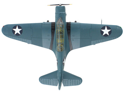 Douglas TBD-1 Devastator Bomber Aircraft "Battle of Midway Lt Cdr EE Lindsey VT-6 USS Enterprise" (1942) United States Navy "SkyMax Models" Series 1/72 Diecast Model by Hobby Master-DiecastModeler.com
