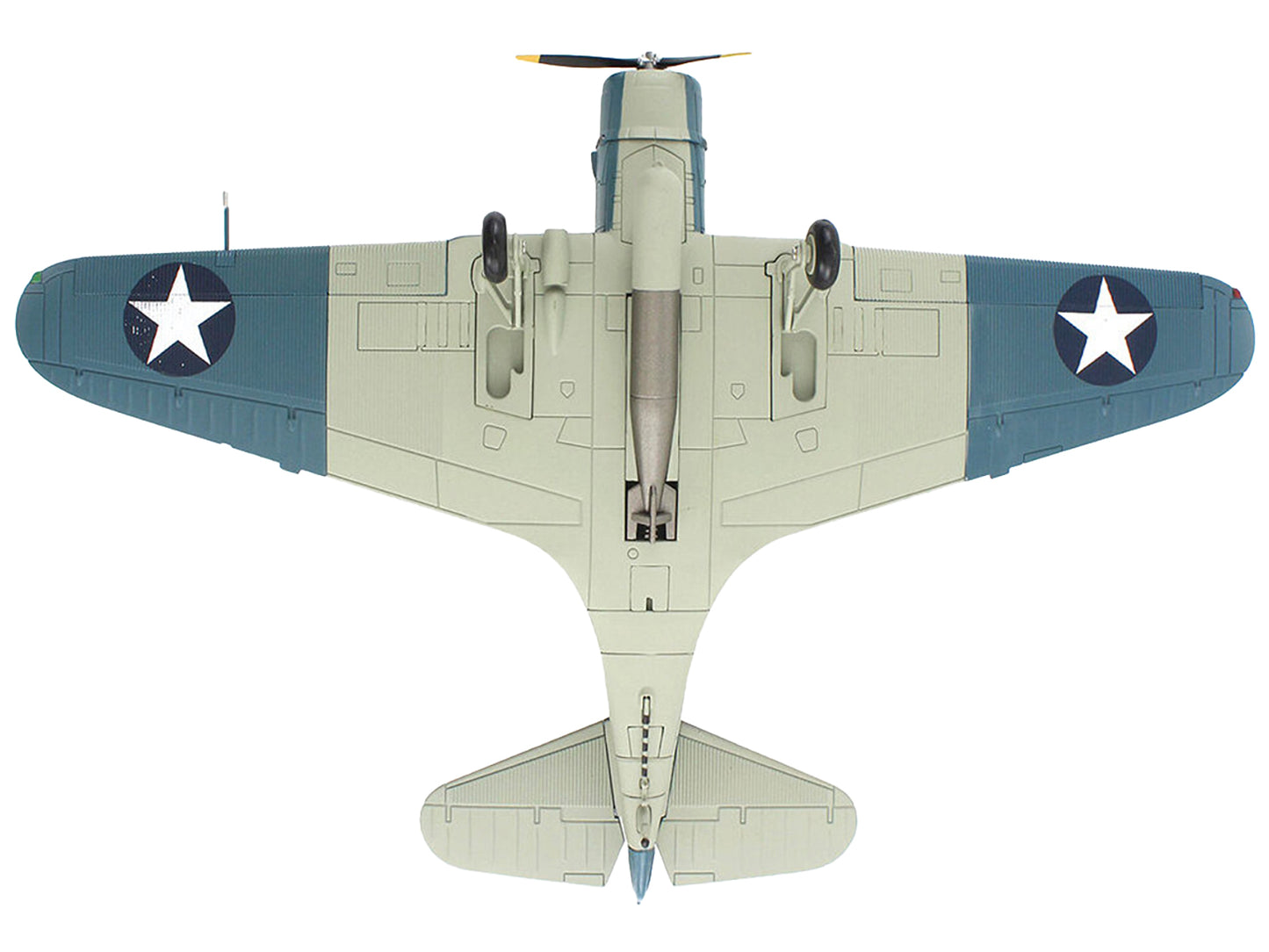 Douglas TBD-1 Devastator Bomber Aircraft "Battle of Midway Lt Cdr EE Lindsey VT-6 USS Enterprise" (1942) United States Navy "SkyMax Models" Series 1/72 Diecast Model by Hobby Master-DiecastModeler.com