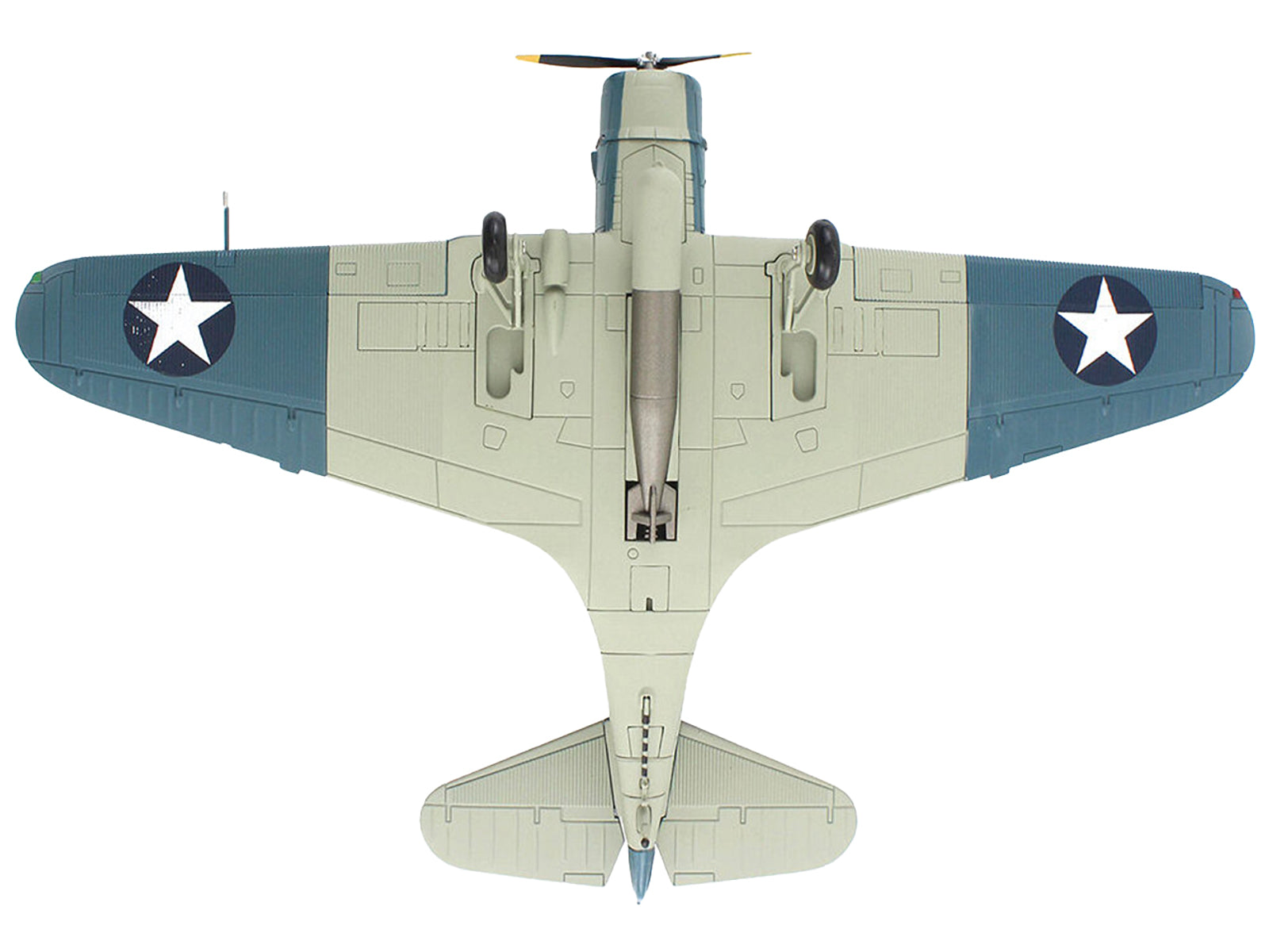 Douglas TBD-1 Devastator Bomber Aircraft "Battle of Midway Lt Cdr EE Lindsey VT-6 USS Enterprise" (1942) United States Navy "SkyMax Models" Series 1/72 Diecast Model by Hobby Master-DiecastModeler.com