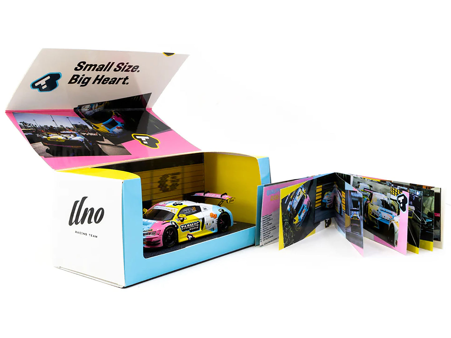 Audi R8 LMS GT3 Evo II #50 Adderly Fong "Macau GP Cup - Hello Kitty 50th Anniversary" "FIA GT World Cup" (2023) with Cards "Hobby43" Series 1/43 Diecast Model Car by Tarmac Works