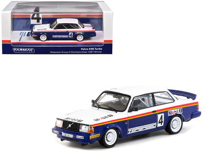 Volvo 240 Turbo #4 Per-Gunnar Andersson Winner "Malaysian Group A Championships" (1987) "Hobby64" Series 1/64 Diecast Model Car by Tarmac Works-DiecastModeler.com