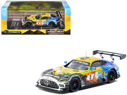 Mercedes-AMG GT3 #2 Yelmer Buurman - Nico Bastian - Philip Ellis - Hubert Haupt "24 Hours of Nurburgring" (2020) "Hobby64" Series 1/64 Diecast Model by Tarmac Works