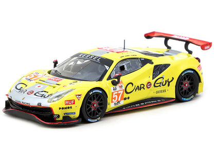 Ferrari 488 GTE #57 Scott Huffaker - Takeshi Kimura - Daniel Serra "Kessel Racing" "24 Hours of Le Mans" (2023) "Hobby64" Series 1/64 Diecast Model Car by Tarmac Works