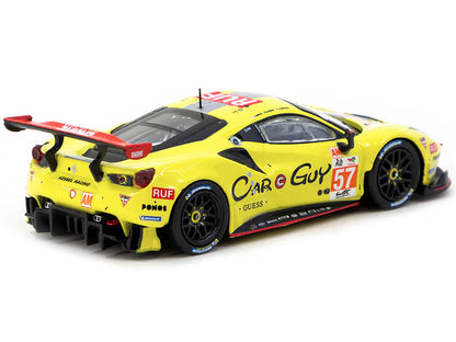 Ferrari 488 GTE #57 Scott Huffaker - Takeshi Kimura - Daniel Serra "Kessel Racing" "24 Hours of Le Mans" (2023) "Hobby64" Series 1/64 Diecast Model Car by Tarmac Works
