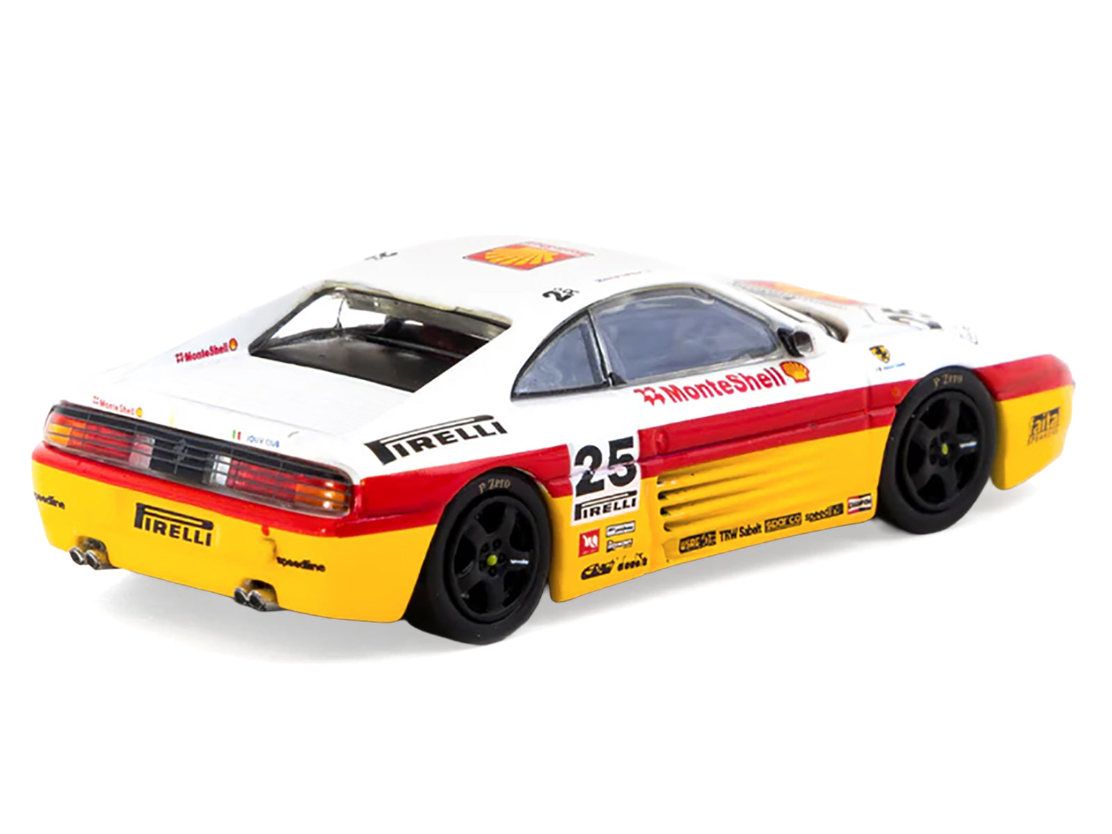 Ferrari 348 Challenge #25 Oscar Larrauri "Italian GT Championship" (1994) "Hobby64" Series 1/64 Diecast Model by Tarmac Works-DiecastModeler.com