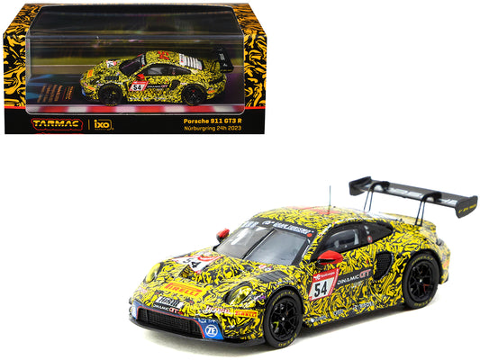Porsche 911 GT3 R #54 Christian Engelhart - Ayhancan Guven - Laurin Heinrich - Laurens Vanthoor "24 Hours of Nurburgring" (2023) "Hobby64" Series 1/64 Diecast Model by Tarmac Works-DiecastModeler.com