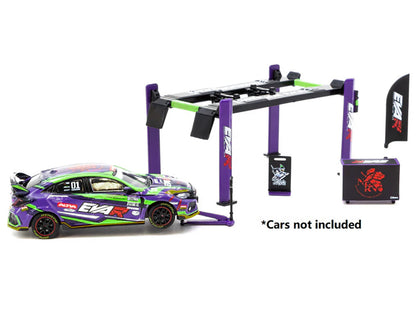 "EVA Racing" Garage Tools Set of 5 pieces with Stickers "Parts64" Series for 1/64 Model Cars by Tarmac Works