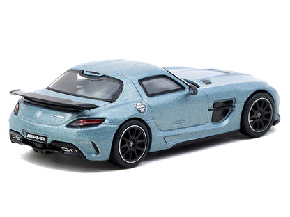 Mercedes-Benz SLS AMG Coupe Black Series Matte Blue Metallic "Global64" Series 1/64 Diecast Model by Tarmac Works