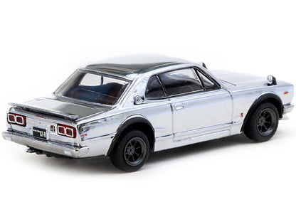 Nissan Skyline HT 2000GT-R RHD (Right Hand Drive) Silver Chrome "Japan Special Edition" "Global64" Series 1/64 Diecast Model Car by Tarmac Works-DiecastModeler.com