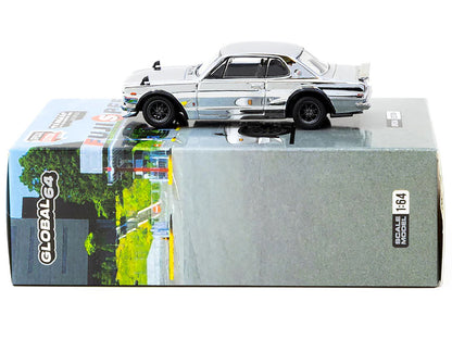 Nissan Skyline HT 2000GT-R RHD (Right Hand Drive) Silver Chrome "Japan Special Edition" "Global64" Series 1/64 Diecast Model Car by Tarmac Works-DiecastModeler.com