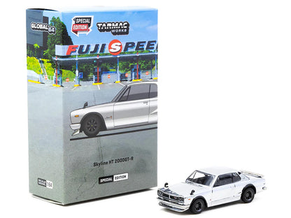 Nissan Skyline HT 2000GT-R RHD (Right Hand Drive) Silver Chrome "Japan Special Edition" "Global64" Series 1/64 Diecast Model Car by Tarmac Works-DiecastModeler.com