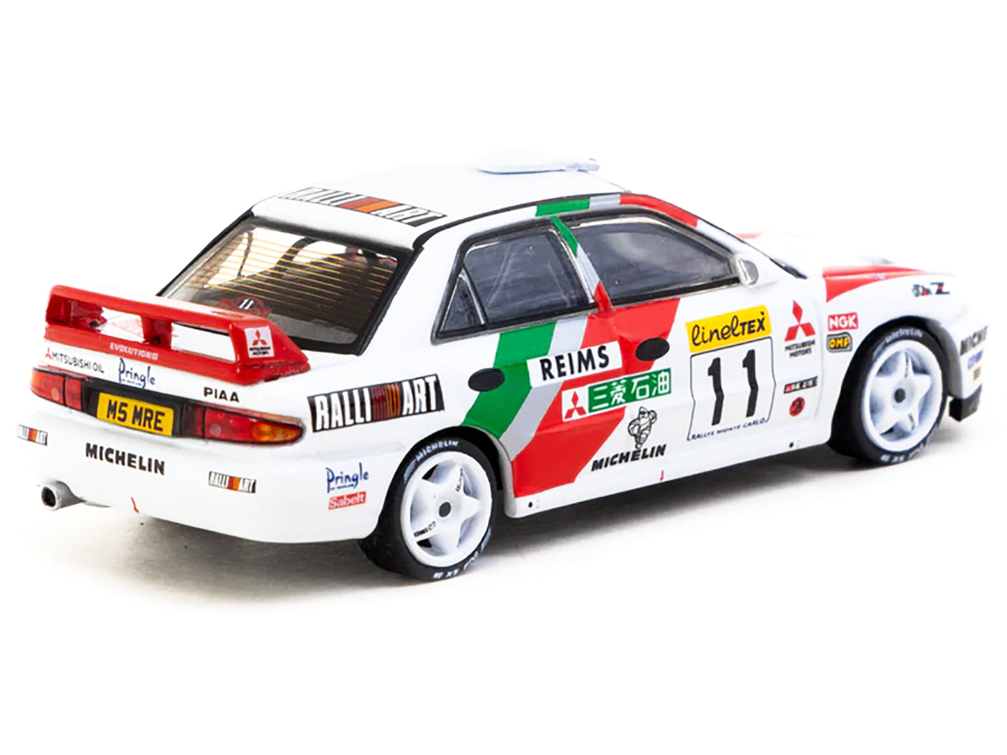 Mitsubishi Lancer Evolution II RHD (Right Hand Drive) #11 Tommi Makinen - Seppo Harjanne "Rallye Monte-Carlo" (1995) "Global64" Series  1/64 Diecast Model by Tarmac Works