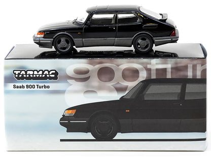 Saab 900 Turbo Black "Global64" Series 1/64 Diecast Model by Tarmac Works