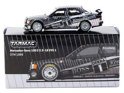 Mercedes-Benz 190 E 2.5-16 EVO 1 #1 Klaus Ludwig "Deutsche Tourenwagen Meisterschaft (DTM)" (1989) "Global64" Series 1/64 Diecast Model by Tarmac Works