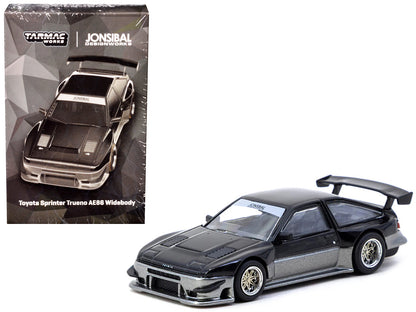 Toyota Sprinter Trueno AE86 Widebody RHD (Right Hand Drive) "Jonsibal Designworks" Black and Gray Metallic "Global64" Series 1/64 Diecast Model by Tarmac Works-DiecastModeler.com