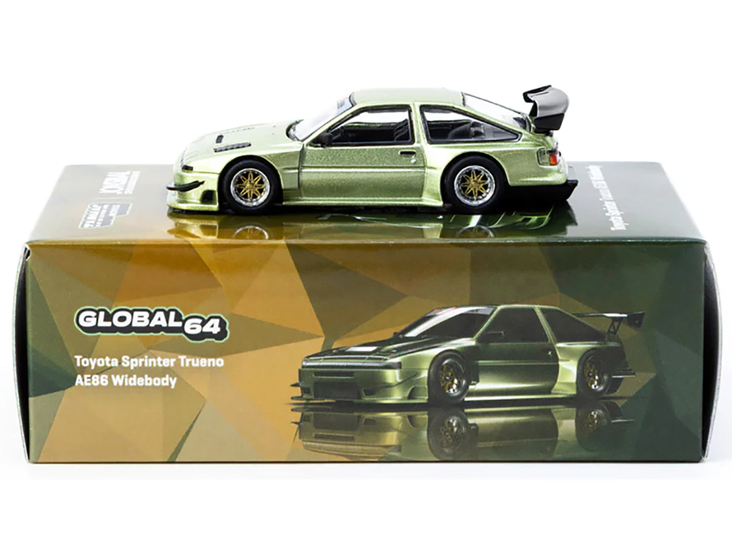 Toyota Sprinter Trueno AE86 Widebody RHD (Right Hand Drive) "Jonsibal Designworks" Green Metallic "Global64" Series 1/64 Diecast Model by Tarmac Works