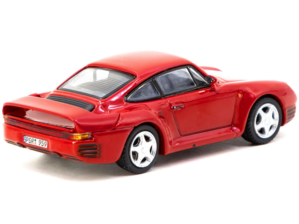 Porsche 959 Red "Global64" Series 1/64 Diecast Model by Tarmac Works-DiecastModeler.com