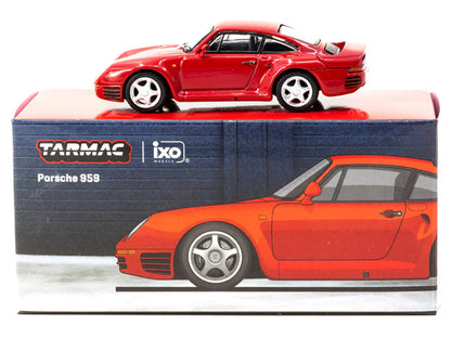 Porsche 959 Red "Global64" Series 1/64 Diecast Model by Tarmac Works-DiecastModeler.com