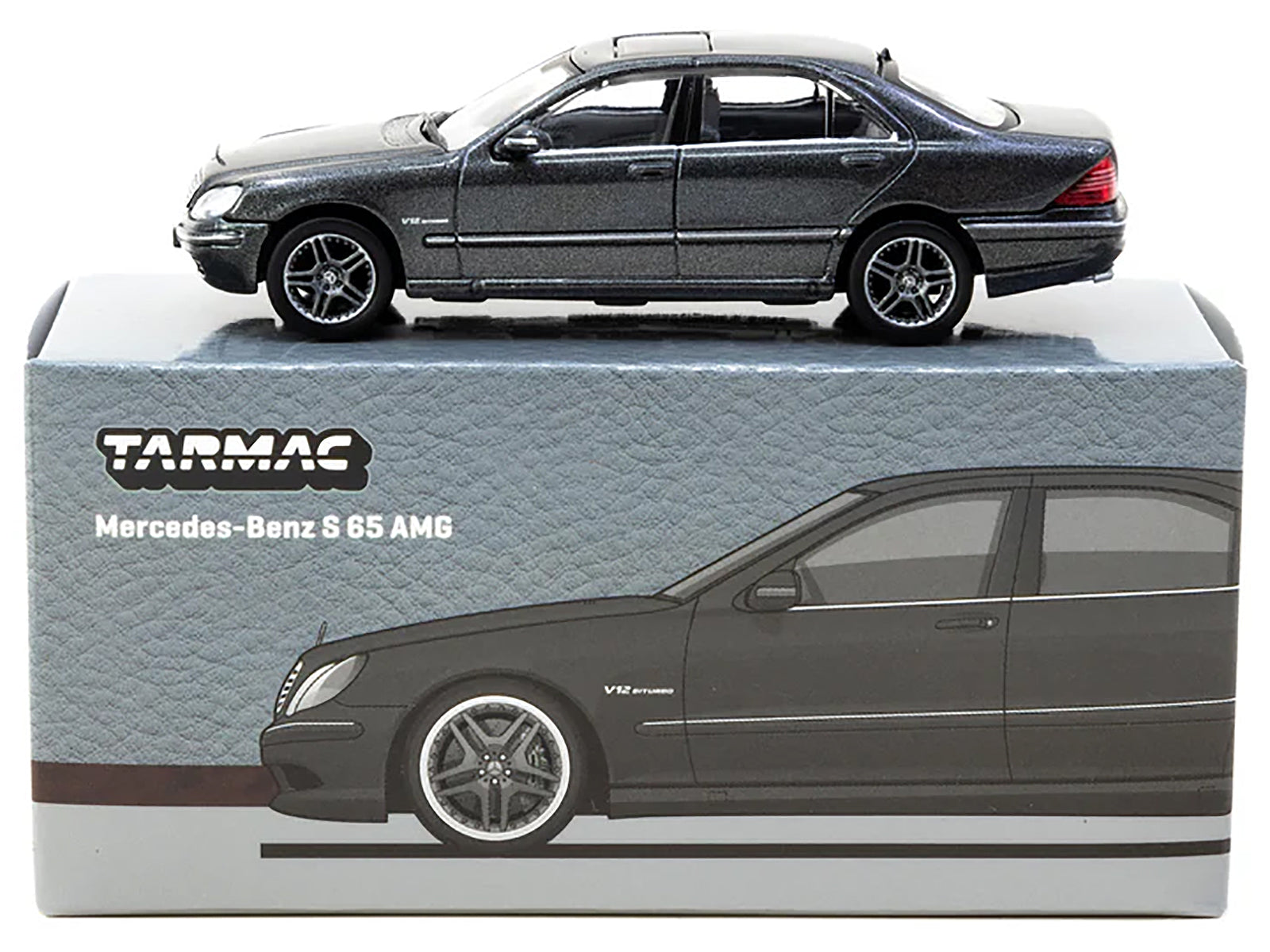Mercedes-Benz S 65 AMG Tectite Gray Metallic "Global64" Series 1/64 Diecast Model by Tarmac Works-DiecastModeler.com