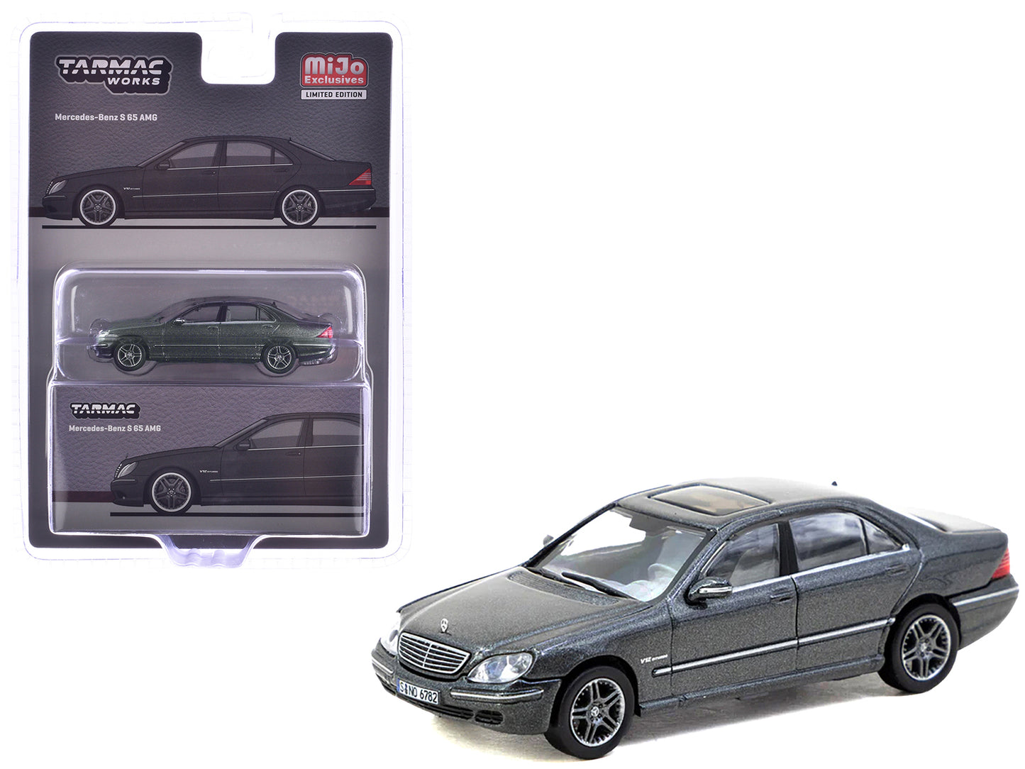 Mercedes-Benz S 65 AMG Tectite Gray Metallic "Global64" Series 1/64 Diecast Model by Tarmac Works-DiecastModeler.com