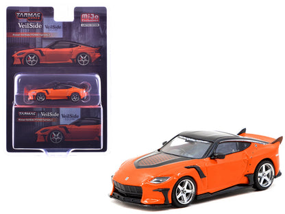 Nissan VeilSide FFZ400 Fairlady Z RHD (Right Hand Drive) Orange with Black Top "Global64" Series 1/64 Diecast Model by Tarmac Works-DiecastModeler.com