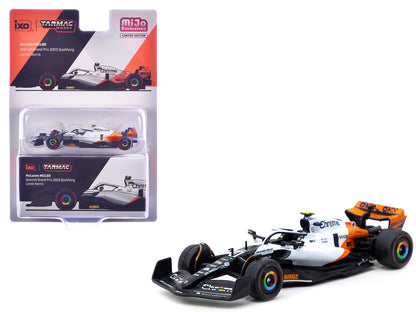 McLaren MCL60 #4 Lando Norris 3rd Place Formula One F1 "Spanish GP Qualifying" (2023) "Global64" Series 1/64 Diecast Model by Tarmac Works-DiecastModeler.com