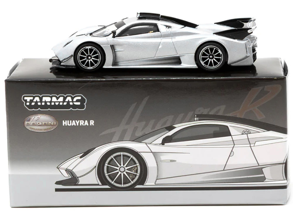 Pagani Huayra R Satin Silver Metallic "Global64" Series 1/64 Diecast Model by Tarmac Works-DiecastModeler.com