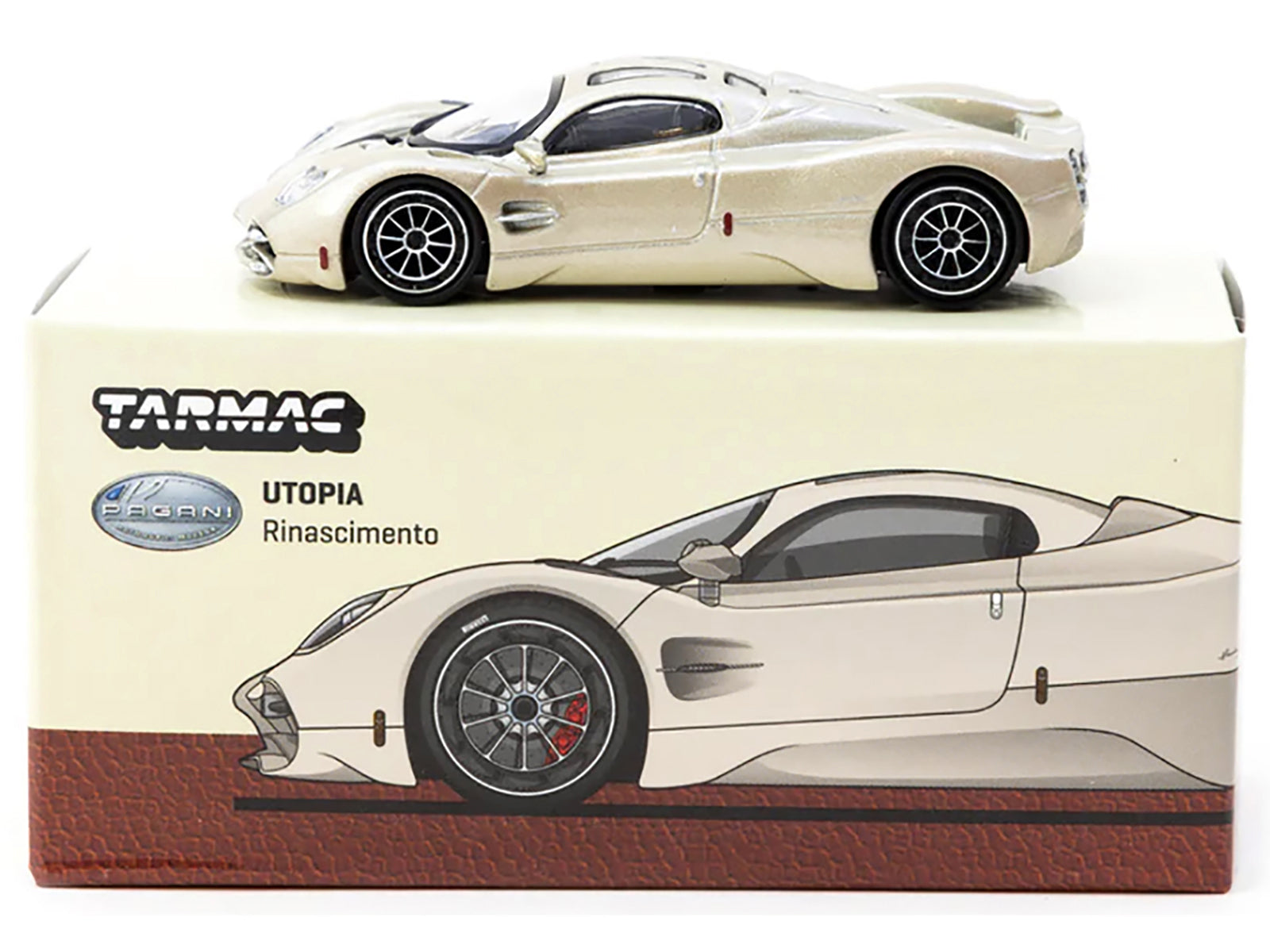 Pagani Utopia Rinascimento Silver Metallic "Global64" Series 1/64 Diecast Model by Tarmac Works-DiecastModeler.com
