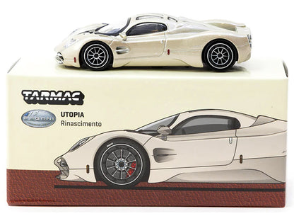 Pagani Utopia Rinascimento Silver Metallic "Global64" Series 1/64 Diecast Model by Tarmac Works-DiecastModeler.com