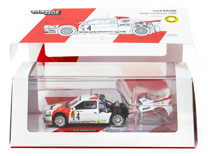 Ford RS200 #4 Antonio Zanini - Josep Autet "Rallye Catalunya" (1986) "Hobby64+" Series 1/64 Diecast Model Car by Tarmac Works