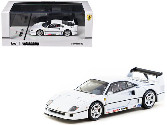 Ferrari F40 White "Road64" Series 1/64 Diecast Model Car by Tarmac Works-DiecastModeler.com
