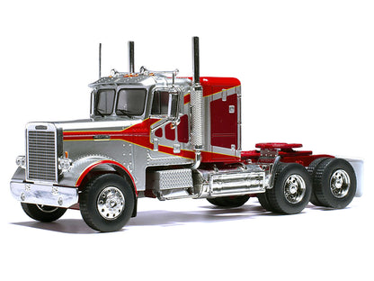 1977 Freightliner FLC 120 64 T Truck Tractor Red and Silver Metallic 1/43 Diecast Model by IXO Models