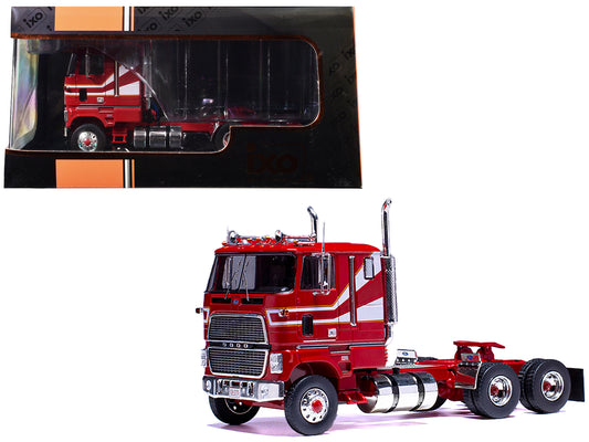 1976 Ford CL 9000 Truck Tractor Red with White Stripes 1/43 Diecast Model by IXO Models-DiecastModeler.com