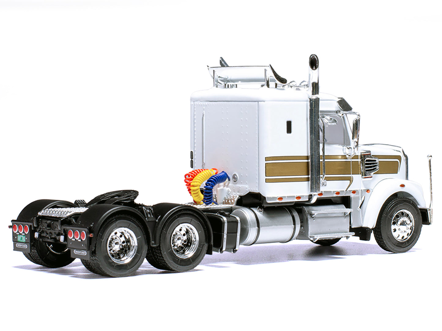 2012 Freightliner Coronado Truck Tractor White with Gold Stripes 1/43 Diecast Model by IXO Models